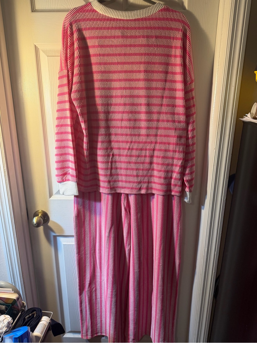 Zenana Pink and Cream Textured Set size L